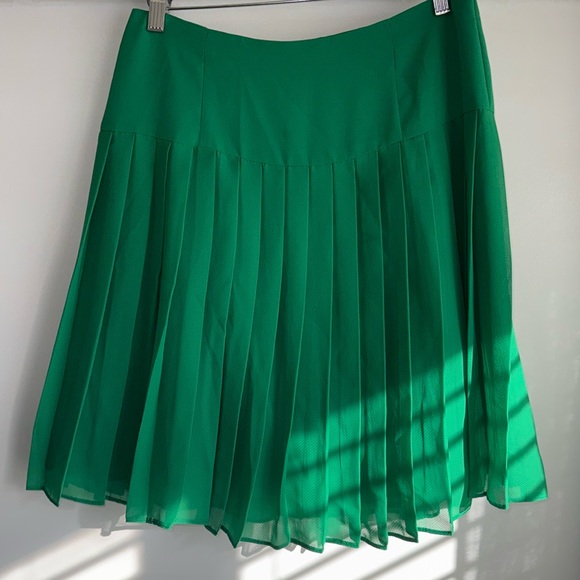 Nanette Lepore Dresses & Skirts - Green Nanette Lepore Pleated Mini Skirt - Size 6